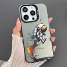 For iPhone 14 Pro Dual-sided IMD Animal Graffiti TPU + PC Phone Case(Strolling Astronauts) - 1