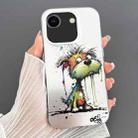 For iPhone SE 2022 / 2020 / 8 / 7 Dual-sided IMD Animal Graffiti TPU + PC Phone Case(Melting Green Orange Dog) - 1