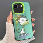 For iPhone SE 2022 / 2020 / 8 / 7 Dual-sided IMD Animal Graffiti TPU + PC Phone Case(Melting White Green Dog) - 1