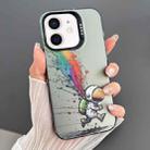 For iPhone 12 Dual-sided IMD Animal Graffiti TPU + PC Phone Case(Running Astronauts) - 1