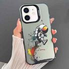 For iPhone 12 Dual-sided IMD Animal Graffiti TPU + PC Phone Case(Strolling Astronauts) - 1