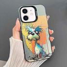 For iPhone 12 Dual-sided IMD Animal Graffiti TPU + PC Phone Case(Furious Dog) - 1
