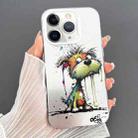 For iPhone 11 Pro Max Dual-sided IMD Animal Graffiti TPU + PC Phone Case(Melting Green Orange Dog) - 1