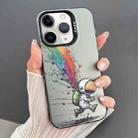 For iPhone 11 Pro Dual-sided IMD Animal Graffiti TPU + PC Phone Case(Running Astronauts) - 1