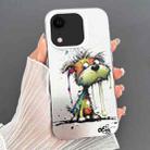 For iPhone XR Dual-sided IMD Animal Graffiti TPU + PC Phone Case(Melting Green Orange Dog) - 1
