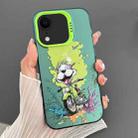 For iPhone XR Dual-sided IMD Animal Graffiti TPU + PC Phone Case(Motorcycle Dog) - 1