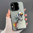 For iPhone XS Max Dual-sided IMD Animal Graffiti TPU + PC Phone Case(Strolling Astronauts) - 1