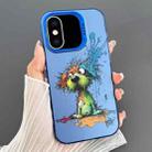 For iPhone XS Max Dual-sided IMD Animal Graffiti TPU + PC Phone Case(Fallen Dog) - 1