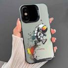 For iPhone X / XS Dual-sided IMD Animal Graffiti TPU + PC Phone Case(Strolling Astronauts) - 1