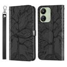 For Xiaomi Redmi 13C 4G / 5G Life Tree Embossing Pattern Leather Phone Case(Black) - 1