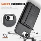 For iPhone 16e Fierre Shann Oil Wax Cow Leather Card Holder Back Phone Case(Black) - 3
