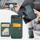 For iPhone Air Fierre Shann Oil Wax Cow Leather Card Holder Back Phone Case(Green) - 3