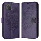 For OPPO A92s Embossed Butterfly Leather Phone Case(Dark Purple) - 2