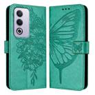 For OPPO A3 Pro 5G Global Embossed Butterfly Leather Phone Case(Green) - 3