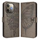 For OPPO A5 Pro 5G Global Embossed Butterfly Leather Phone Case(Grey) - 2