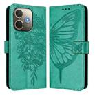 For OPPO A5 Pro 5G Global Embossed Butterfly Leather Phone Case(Green) - 2