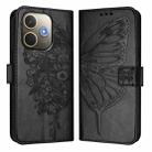 For OPPO A5 Pro 5G Global Embossed Butterfly Leather Phone Case(Black) - 2