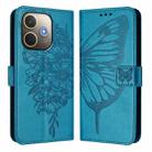 For OPPO A5 Pro 5G Global Embossed Butterfly Leather Phone Case(Blue) - 2