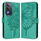 For OPPO A5 5G Global / A3 Pro 5G Global Embossed Butterfly Leather Phone Case(Green) - 2
