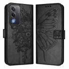 For OPPO A5 5G Global / A3 Pro 5G Global Embossed Butterfly Leather Phone Case(Black) - 2