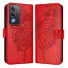 For OPPO A5 5G Global / A3 Pro 5G Global Embossed Butterfly Leather Phone Case(Red) - 2
