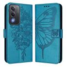 For OPPO A5 5G Global / A3 Pro 5G Global Embossed Butterfly Leather Phone Case(Blue) - 2