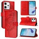 For OPPO Reno14 Pro 5G Global Embossed Butterfly Leather Phone Case(Red) - 1