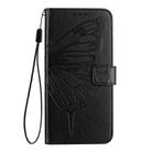 For OPPO Reno14 F 5G Embossed Butterfly Leather Phone Case(Black) - 3