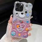 For iPhone 15 Pro Max Bear Shaped Painted TPU Phone Case(Space) - 1