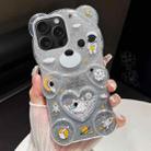 For iPhone 15 Pro Bear Shaped Painted TPU Phone Case(Astronaut) - 1