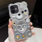 For iPhone 12 Bear Shaped Painted TPU Phone Case(Astronaut) - 1