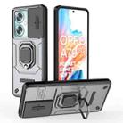 For OPPO A79 5G Global Sliding Camshield TPU + PC Shockproof Phone Case with Holder(Grey) - 1