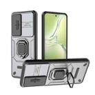 For OPPO K12x 5G Global Sliding Camshield TPU + PC Shockproof Phone Case with Holder(Grey) - 1