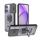 For OPPO A3X 5G Sliding Camshield TPU + PC Shockproof Phone Case with Holder(Purple) - 1