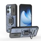 For OPPO Reno13 5G Global Sliding Camshield TPU + PC Shockproof Phone Case with Holder(Blue) - 1