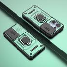 For OPPO Reno13 5G Global Sliding Camshield TPU + PC Shockproof Phone Case with Holder(Green) - 2
