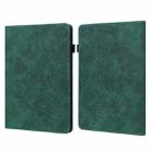 For Amazon Kindle Paperwhite 5 2021 Peacock Embossed Pattern Leather Tablet Case(Green) - 1