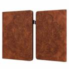 For Amazon Kindle Paperwhite 5 2021 Peacock Embossed Pattern Leather Tablet Case(Brown) - 1