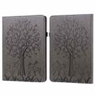 For Amazon Kindle Paperwhite 5 2021 Tree & Deer Embossed Leather Tablet Case(Grey) - 1