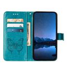 For Google Pixel 5 Embossed Butterfly Leather Phone Case(Blue) - 3