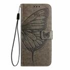 For Google Pixel 6a Embossed Butterfly Leather Phone Case(Grey) - 3