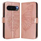 For Google Pixel 10 Pro XL Embossed Butterfly Leather Phone Case(Rose Gold) - 2