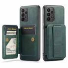 For Samsung Galaxy A53 5G Fierre Shann Oil Wax Cow Leather Card Holder Back Phone Case(Green) - 1