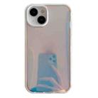 For iPhone 15 Electroplated Aurora TPU + PC Phone Case(White) - 1