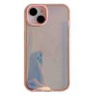 For iPhone 13 Electroplated Aurora TPU + PC Phone Case(Pink) - 1