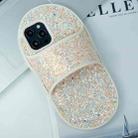 For iPhone 15 Pro Creative Glitter Slipper Design TPU Shockproof Phone Case(Gold) - 1