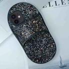 For iPhone 12 Creative Glitter Slipper Design TPU Shockproof Phone Case(Black) - 1