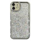 For iPhone 11 Electroplated TPU Glitter Powder Phone Case(Silver) - 1