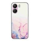 For Xiaomi Redmi 13C 4G / Poco C65 Hollow Marble Pattern TPU Straight Edge Phone Case(Pink) - 1