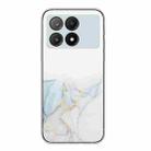 For Xiaomi Redmi K70E / Poco X6 Pro 5G Hollow Marble Pattern TPU Straight Edge Phone Case(Grey) - 1